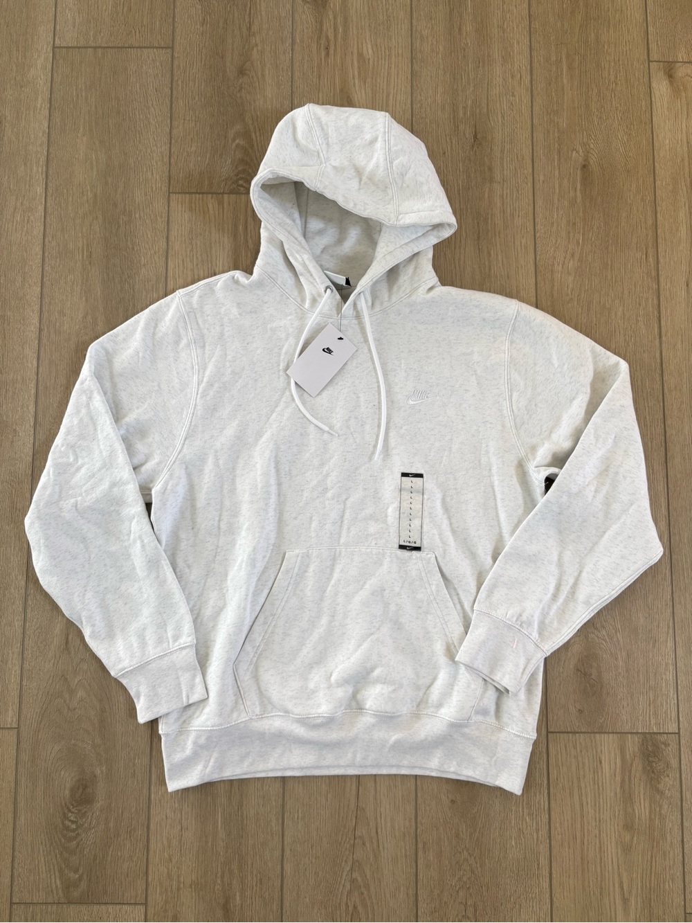 Nike Men’s Light Gray Hoodie Sweatshirt Size Large